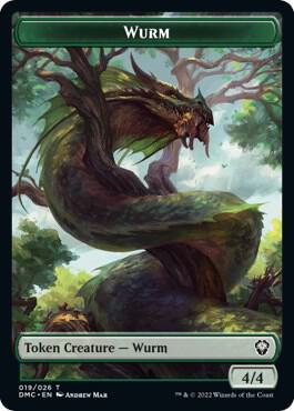 Wurm Token card from Commander: Dominaria United