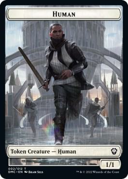 Human // Snake Double-Sided Token card from Commander: Dominaria United