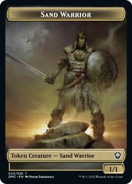Sand Warrior Token card from Commander: Dominaria United