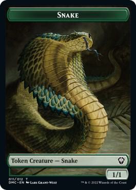 Snake // Hydra Double-Sided Token card from Commander: Dominaria United