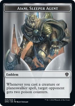 Emblem - Ajani, Sleeper Agent card from Dominaria United