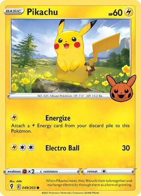 Pikachu card from Trick or Trade BOOster Bundle