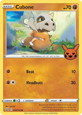 Cubone card from Trick or Trade BOOster Bundle