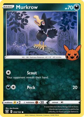 Murkrow card from Trick or Trade BOOster Bundle