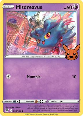 Misdreavus card from Trick or Trade BOOster Bundle