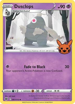 Dusclops card from Trick or Trade BOOster Bundle