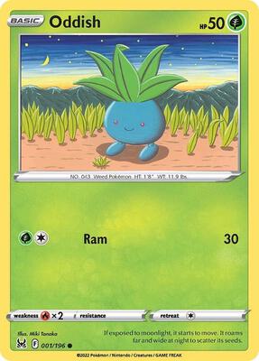 Oddish card from SWSH11: Lost Origin