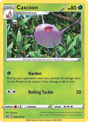 Cascoon card from SWSH11: Lost Origin