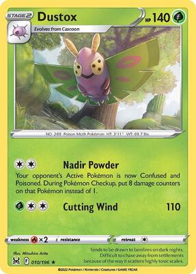 Dustox card from SWSH11: Lost Origin