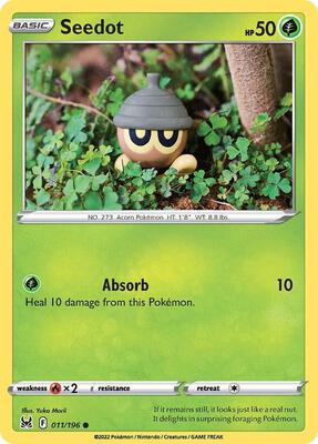 Seedot card from SWSH11: Lost Origin