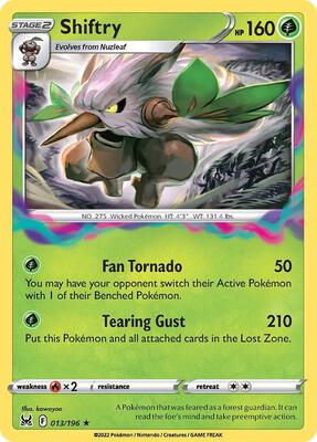 Shiftry card from SWSH11: Lost Origin
