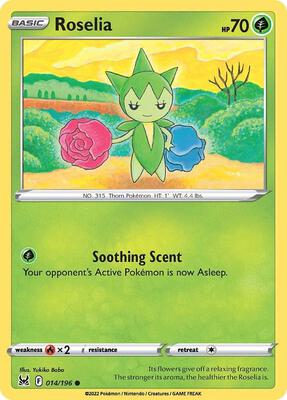 Roselia card from SWSH11: Lost Origin