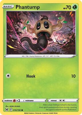 Phantump card from SWSH11: Lost Origin
