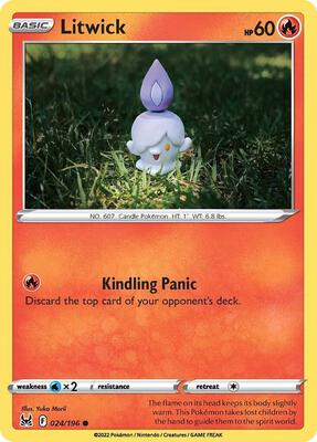 Litwick card from SWSH11: Lost Origin