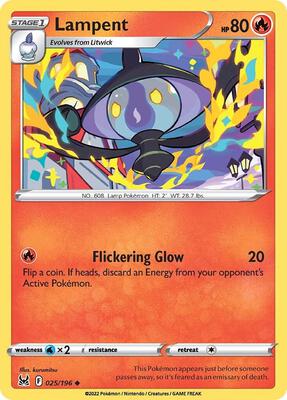 Lampent card from SWSH11: Lost Origin