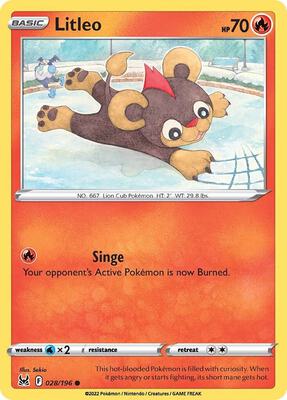 Litleo card from SWSH11: Lost Origin