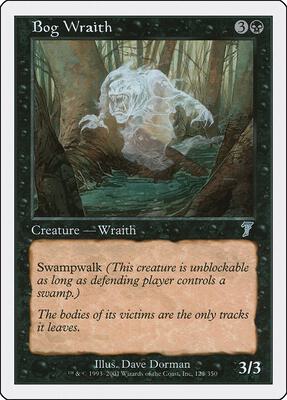 Bog Wraith card from 7th Edition