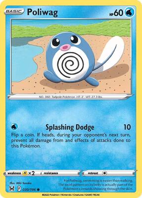 Poliwag card from SWSH11: Lost Origin