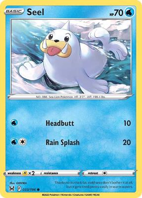 Seel card from SWSH11: Lost Origin
