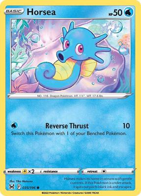Horsea card from SWSH11: Lost Origin