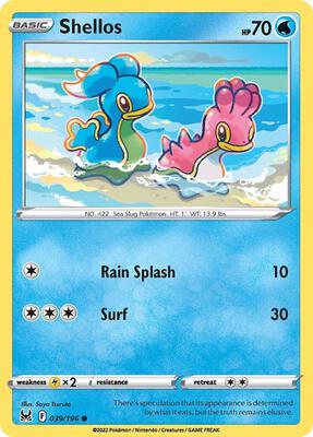 Shellos card from SWSH11: Lost Origin
