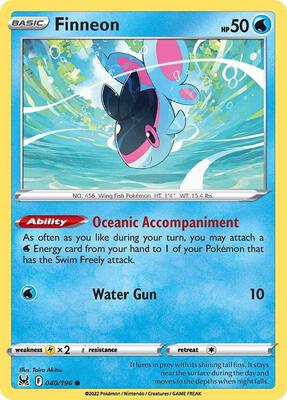 Finneon card from SWSH11: Lost Origin