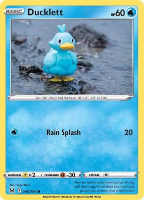 Ducklett card from SWSH11: Lost Origin