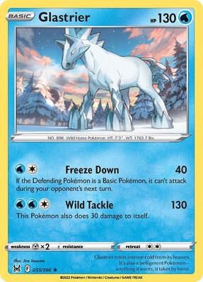 Glastrier card from SWSH11: Lost Origin