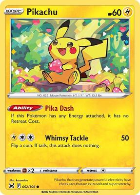 Pikachu card from SWSH11: Lost Origin