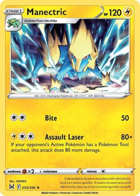 Manectric card from SWSH11: Lost Origin