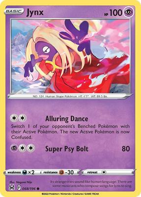 Jynx card from SWSH11: Lost Origin