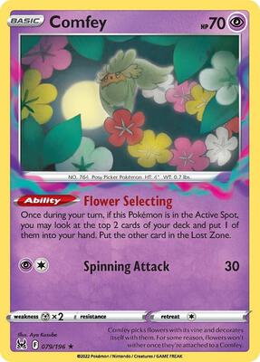 Comfey card from SWSH11: Lost Origin