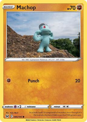 Machop card from SWSH11: Lost Origin
