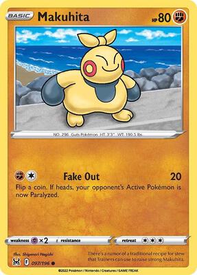 Makuhita card from SWSH11: Lost Origin