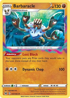 Barbaracle card from SWSH11: Lost Origin