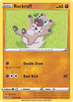 Rockruff card from SWSH11: Lost Origin