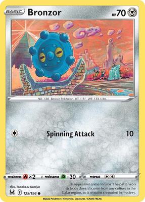 Bronzor card from SWSH11: Lost Origin