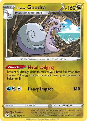 Hisuian Goodra card from SWSH11: Lost Origin