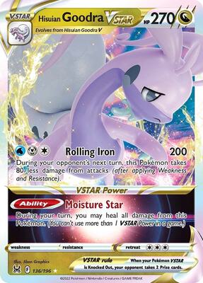 Hisuian Goodra VSTAR card from SWSH11: Lost Origin