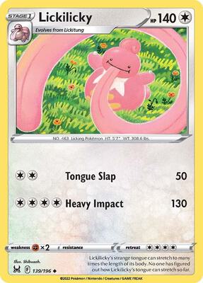 Lickilicky card from SWSH11: Lost Origin