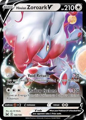 Hisuian Zoroark V card from SWSH11: Lost Origin