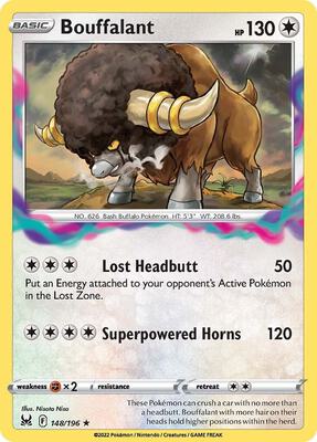 Bouffalant card from SWSH11: Lost Origin