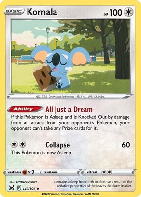 Komala card from SWSH11: Lost Origin