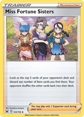 Miss Fortune Sisters card from SWSH11: Lost Origin