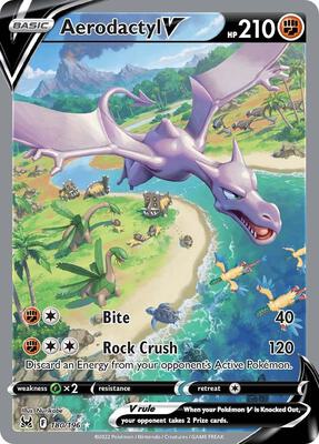 Aerodactyl V (Alternate Full Art) card from SWSH11: Lost Origin