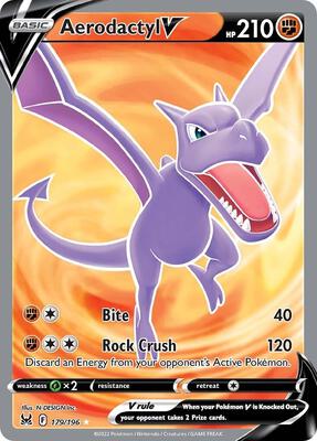 Aerodactyl V (Full Art) card from SWSH11: Lost Origin