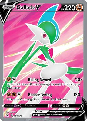 Gallade V (Full Art) card from SWSH11: Lost Origin