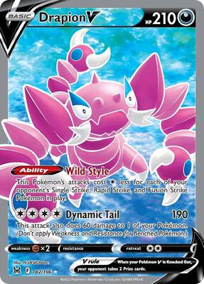 Drapion V (Full Art) card from SWSH11: Lost Origin