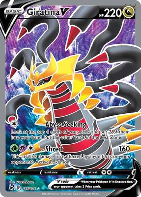 Giratina V (Full Art) card from SWSH11: Lost Origin