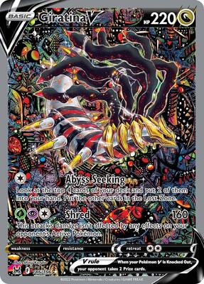 Giratina V (Alternate Full Art) card from SWSH11: Lost Origin